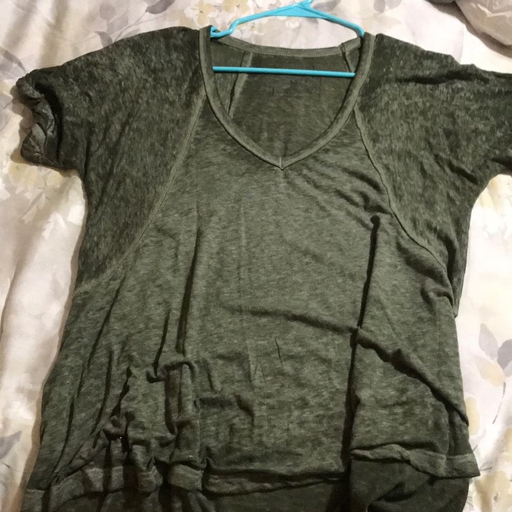 Dark Green Free People V-Neck